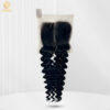 Water Curly Natural Color Transparent Lace Frontal 6 1