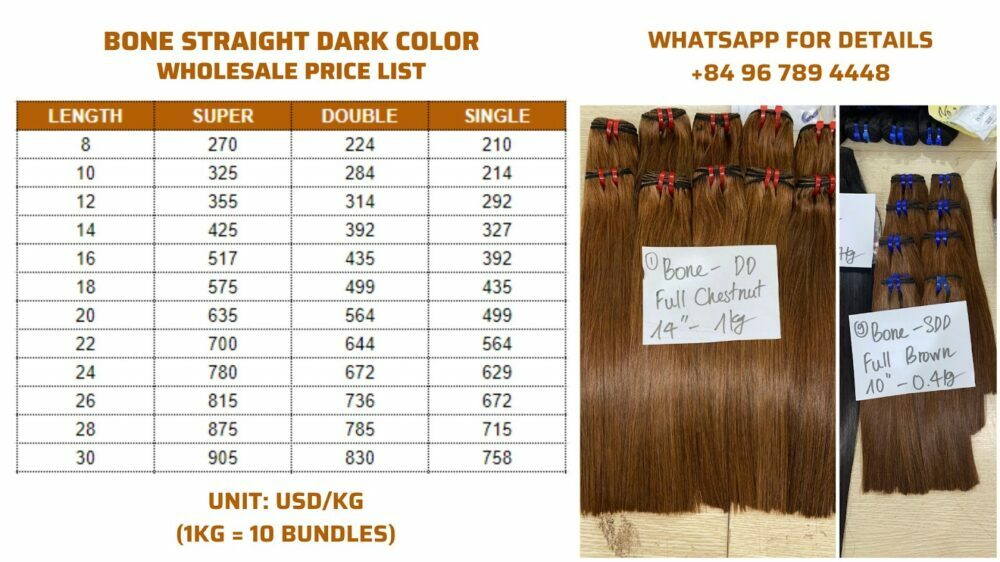 Wholesale Bone Straight Brown/Ombre Brown