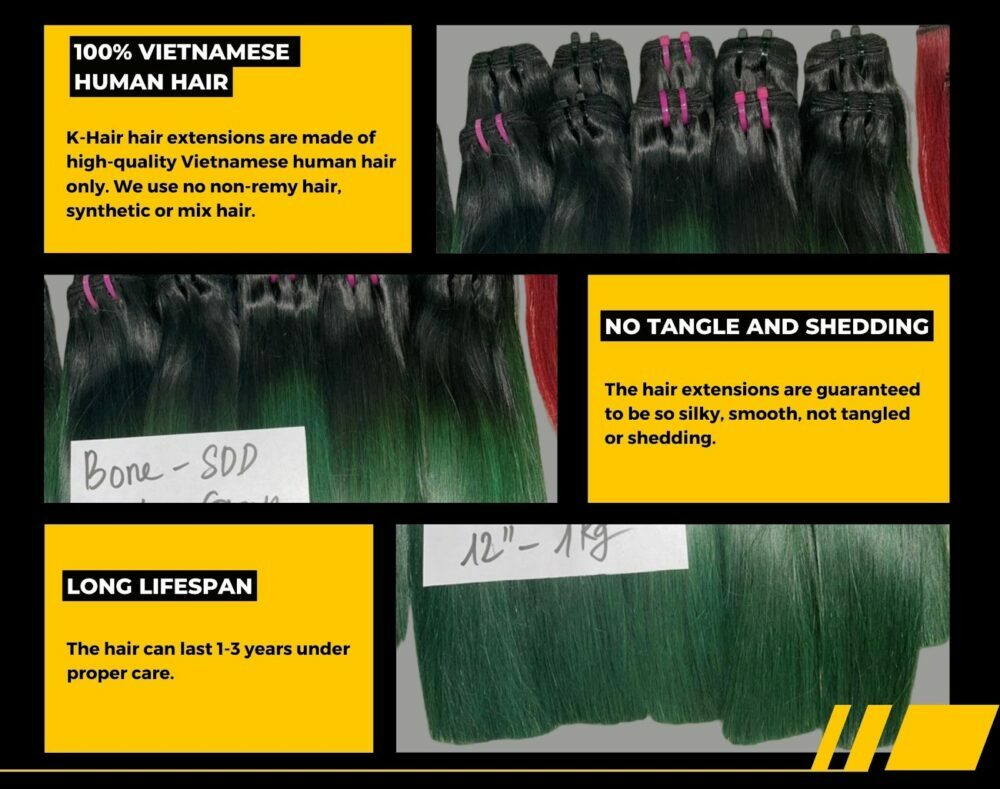 Bone Straight Green Ombre Green