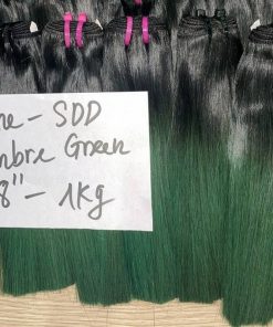 Bone Straight Green Ombre Green