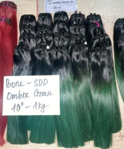 Bone Straight Green Ombre Green