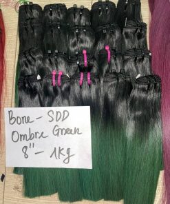 Bone Straight Green Ombre Green