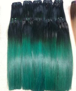 Bone Straight Green Ombre Green
