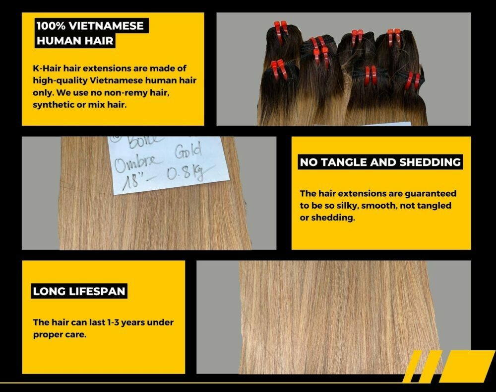 Bone Straight Ombre Gold Blond