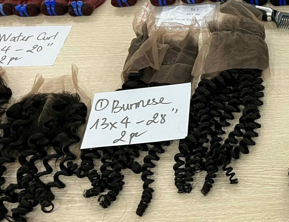 Wholesale Transparent Lace Burmese Curl Natural Color Hair Frontal Wholesale Transparent Lace Burmese Curl Natural Color Hair Frontal