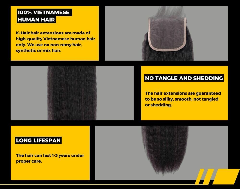 Wholesale Transparent Lace Kinky Straight Natural Color Hair Closure