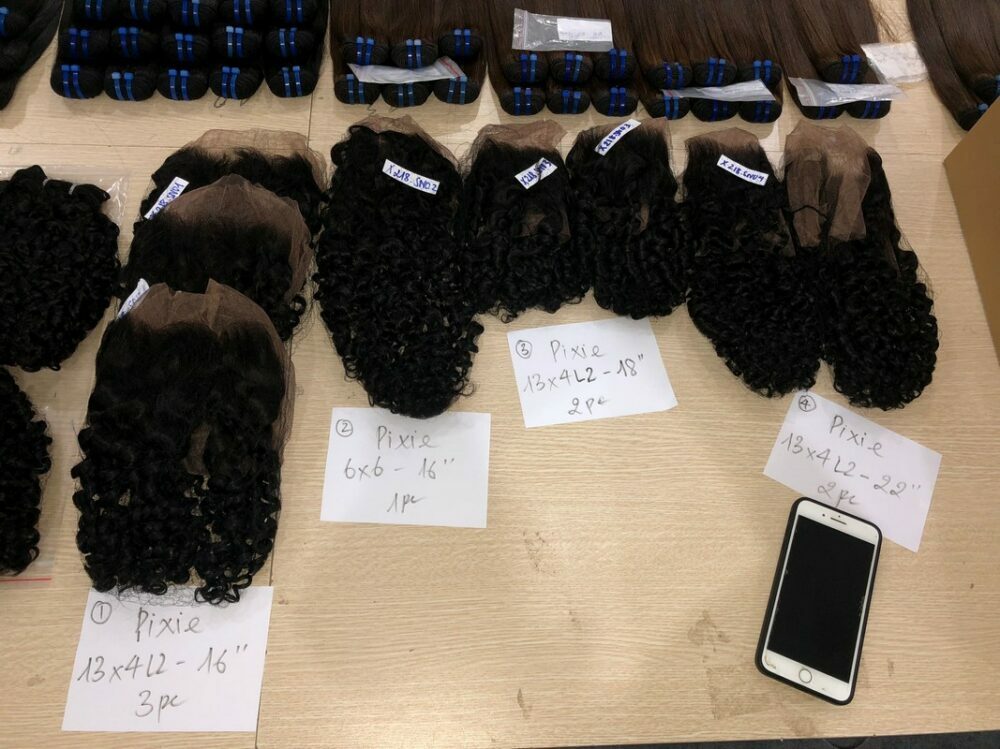 Wholesale Transparent Lace Pixie Curl Natural Color Hair Frontal Wholesale Transparent Lace Pixie Curl Natural Color Hair Frontal