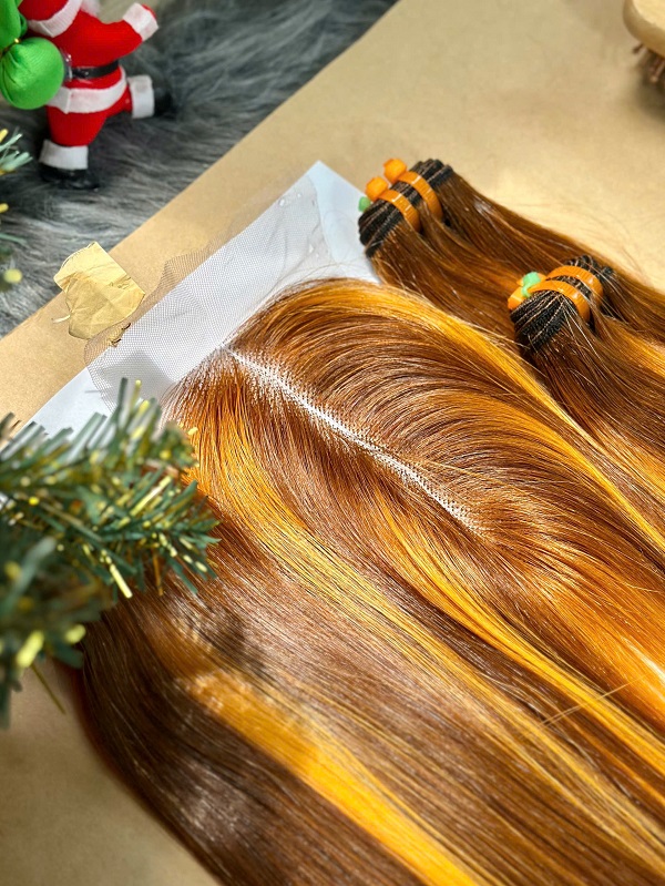 Sew In Hair bonestraight piano orange and brown 1 Sew In Hair bonestraight piano orange and brown