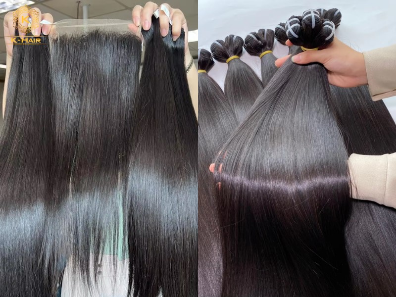 Vietnamese hair is smooth, silky, and soft