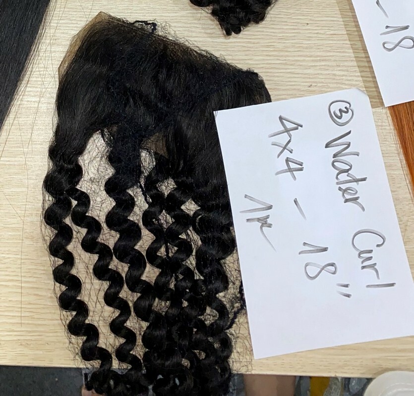 Water Curly Transparent Lace Closure Water Curly Transparent Lace Closure