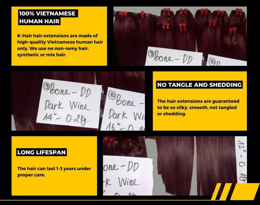 Wholesale Bone Straight Ombre Dark Wine