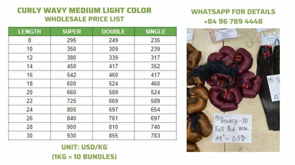 Wholesale Bouncy Curl Red Wine