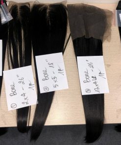 Wholesale Transparent Lace Bone Straight Natural Color Hair Frontal