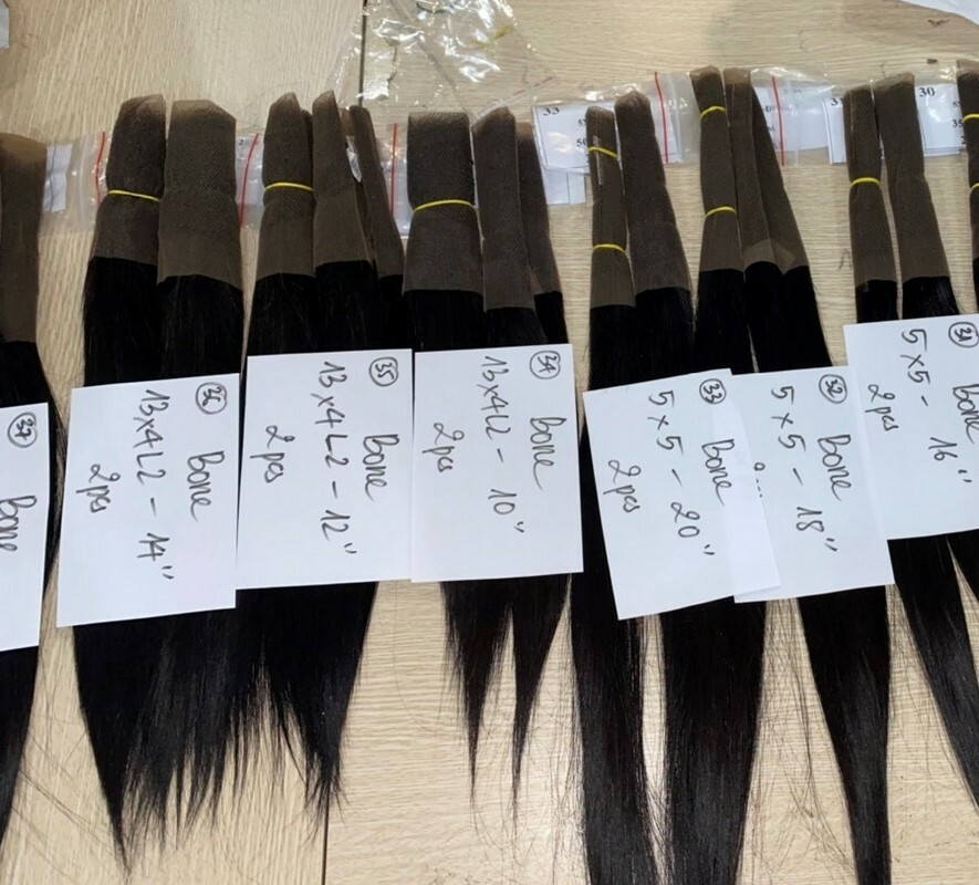 Wholesale Transparent Lace Bone Straight Natural Color Hair Frontal Wholesale Transparent Lace Bone Straight Natural Color Hair Frontal