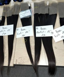 Wholesale Transparent Lace Bone Straight Natural Color Hair Frontal