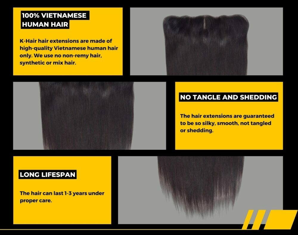 Wholesale Transparent Lace Bone Straight Natural Color Hair Frontal