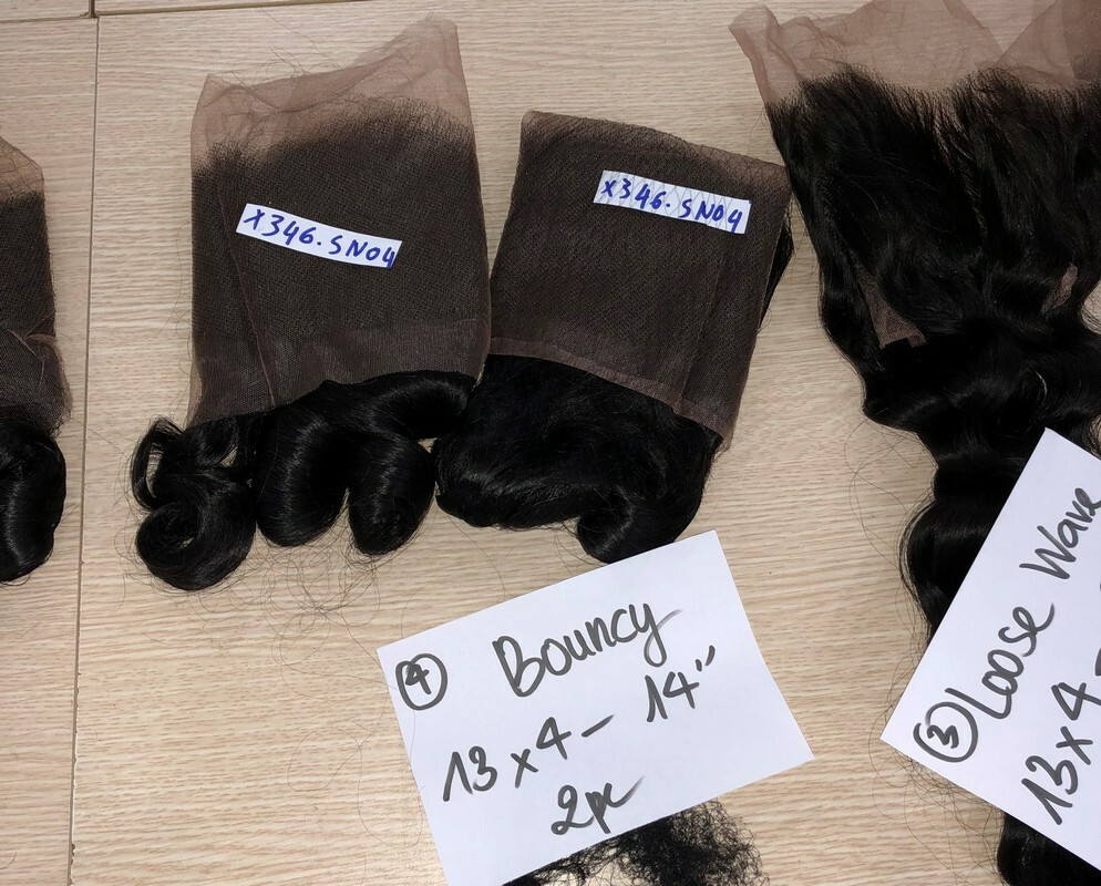 Wholesale Transparent Lace Bouncy Curl Natural Color Hair Frontal Wholesale Transparent Lace Bouncy Curl Natural Color Hair Frontal