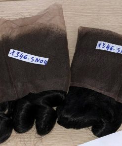 Wholesale Transparent Lace Bouncy Curl Natural Color Hair Frontal