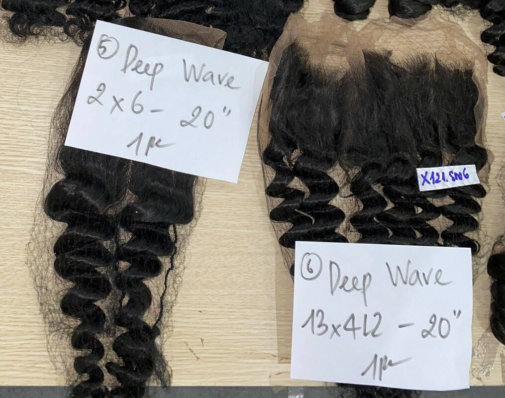 Wholesale Transparent Lace Deep Wave Natural Color Hair Frontal Wholesale Transparent Lace Deep Wave Natural Color Hair Frontal