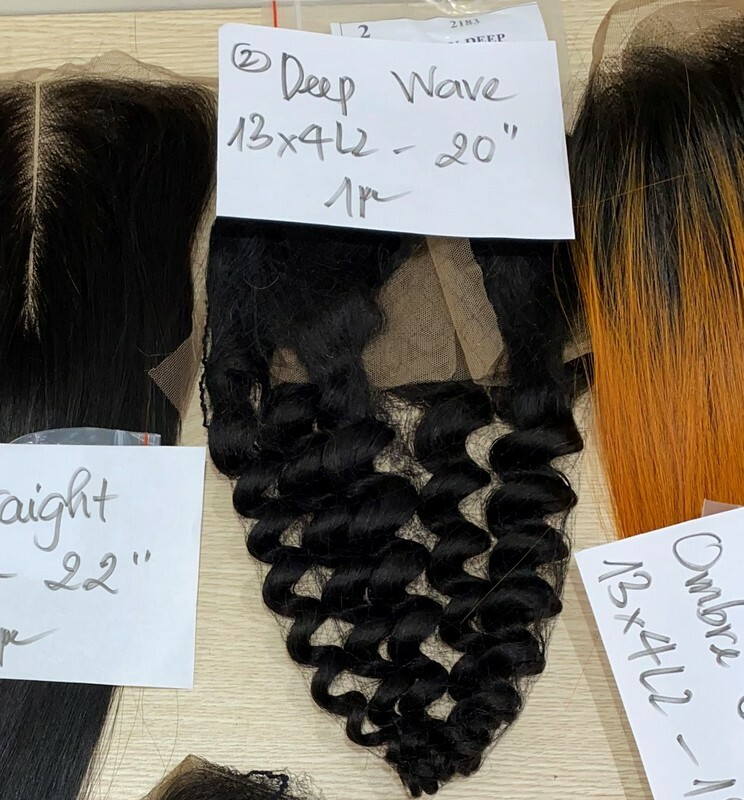 Wholesale Transparent Lace Deep Wave Natural Color Hair Frontal Wholesale Transparent Lace Deep Wave Natural Color Hair Frontal