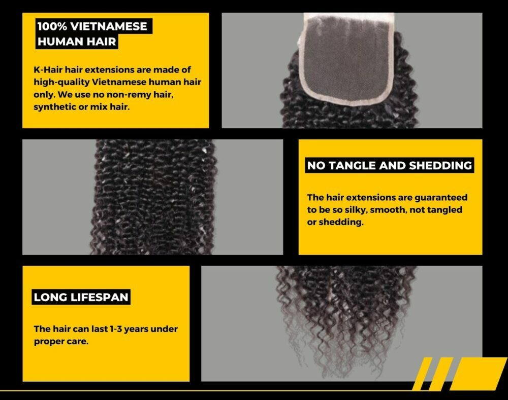 Wholesale Transparent Lace Kinky Curly Natural Color Hair Closure