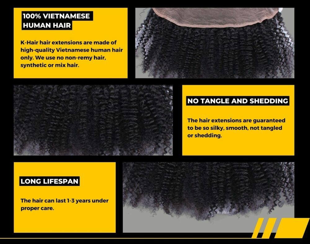 Wholesale Transparent Lace Kinky Curly Natural Color Hair Frontal