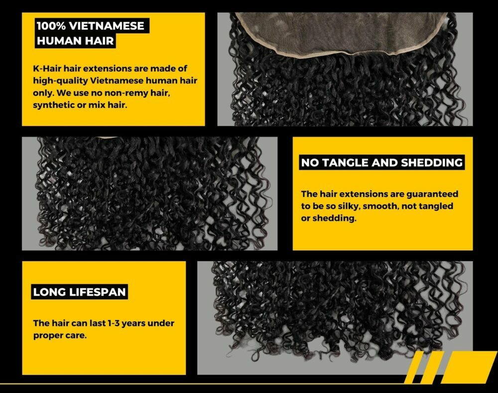 Wholesale Transparent Lace Pixie Curl Natural Color Hair Frontal