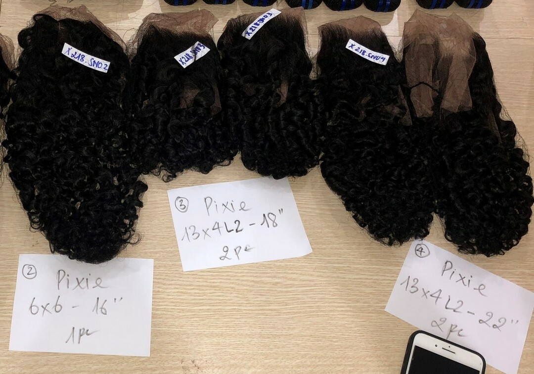 Wholesale Transparent Lace Pixie Curl Natural Color Hair Frontalhair.com Wholesale Transparent Lace Pixie Curl Natural Color Hair Frontal