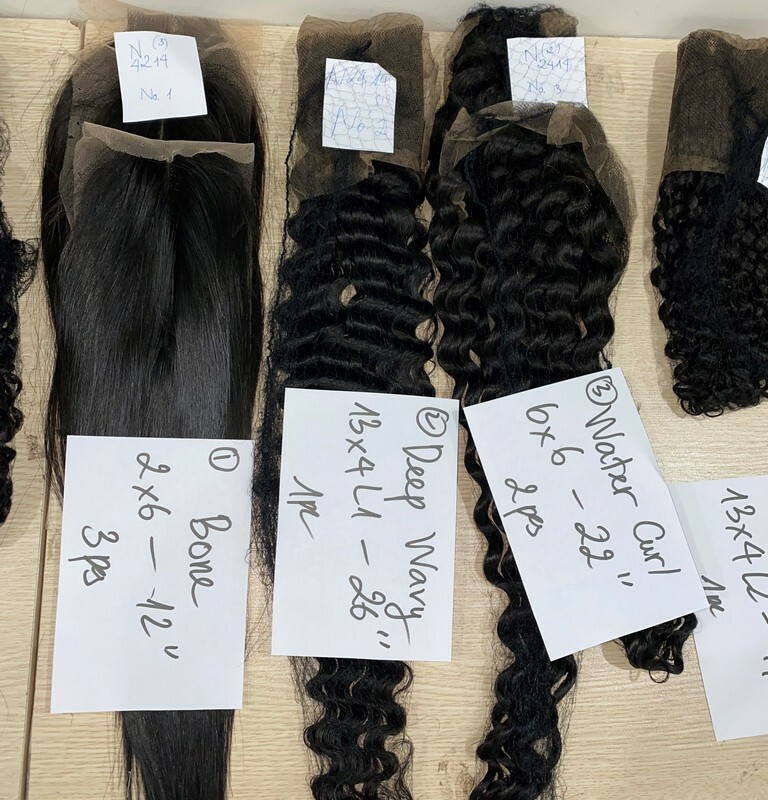 Wholesale Transparent Lace Water Curly Natural Color Hair Closure