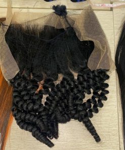 Wholesale Transparent Lace Water Curly Natural Color Hair Frontal