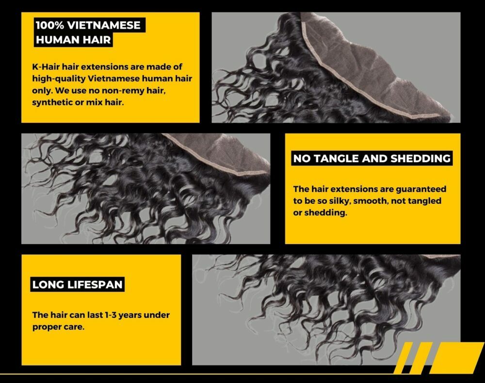 Wholesale Transparent Lace Water Curly Natural Color Hair Frontal