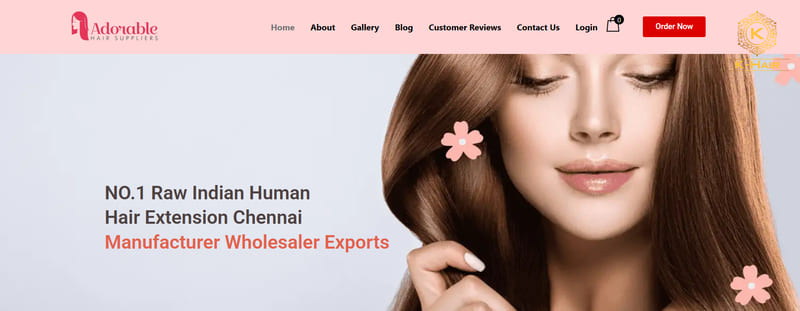 Website of Indian hair vendors - Adorable Hair Supplier