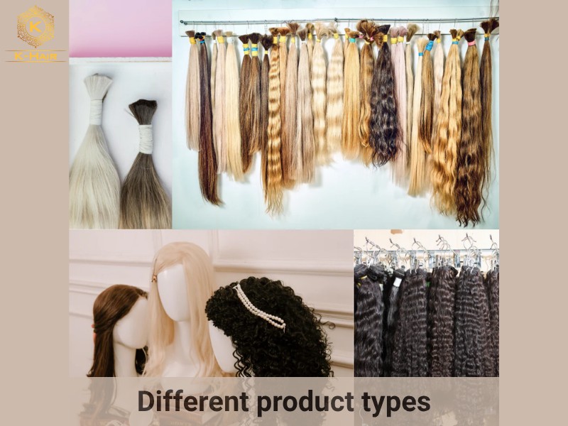 Cosmetic hair can come in different kinds of products