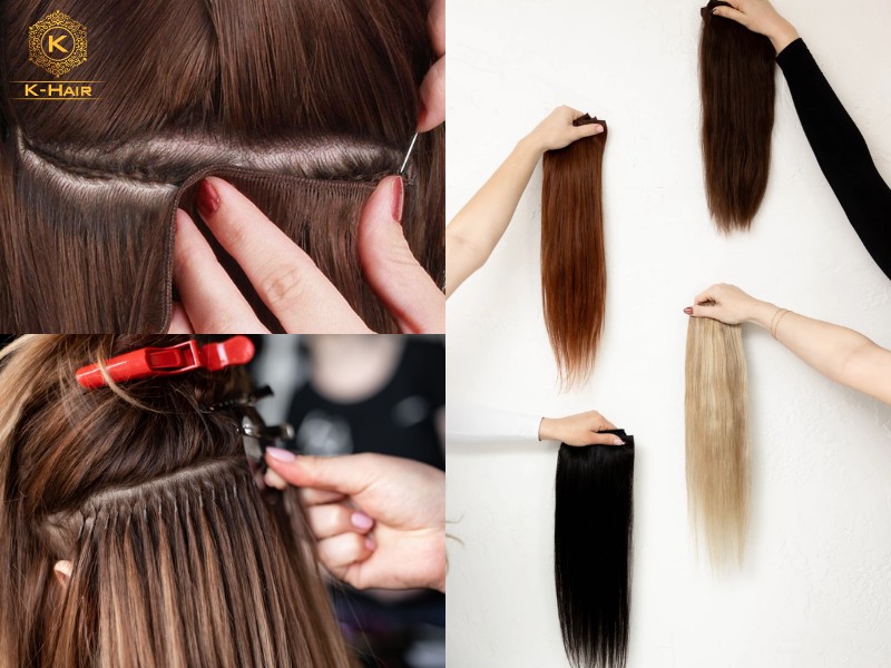 Different hair extension types