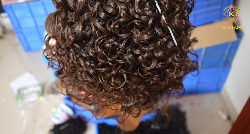 100% raw Indian curly hair texture Dhwarak hair factory