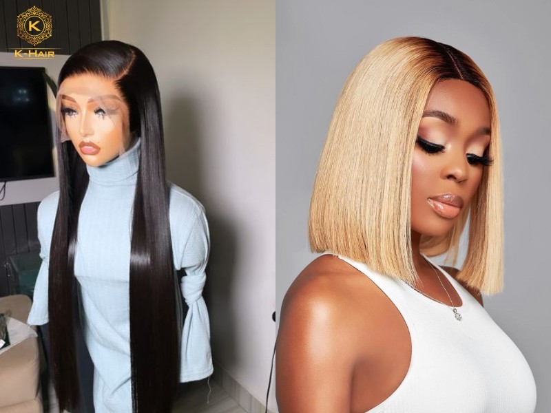 Bone straight hair with bold color choices are popular in Africa