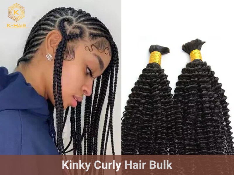 Kinky curly hair bulks are often used in braiding