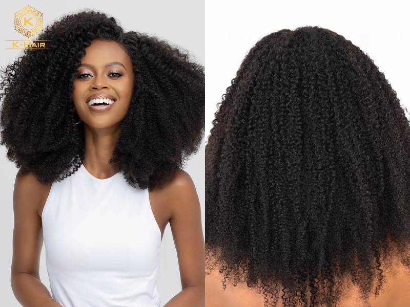 Features of kinky curly hair