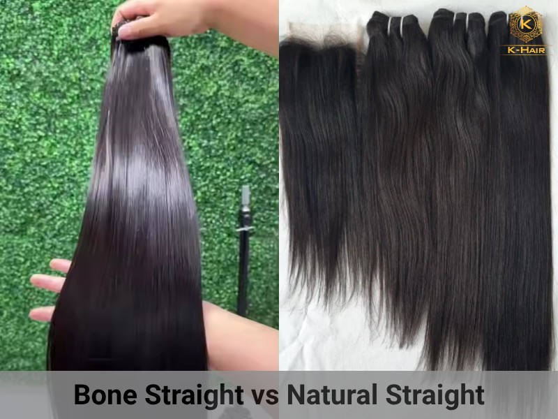 The differences between Bone straight and Natural straight hair