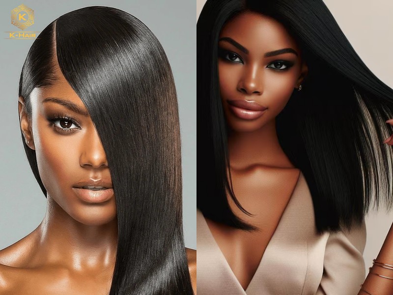 How Bone straight hair looks on women