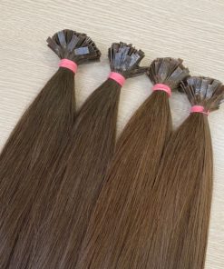 Flat Tip Hair Extensions Brown Color