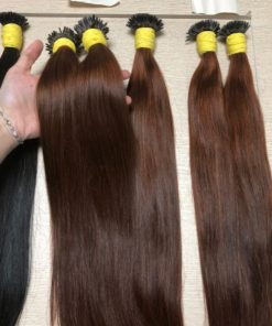 I Tip Hair Extensions Brown Color