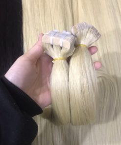 Natural Straight Tape in Hair Extensions Blonde Color