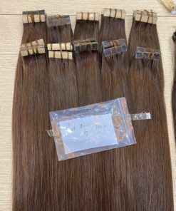 Natural Straight Tape in Hair Extensions Brown Color
