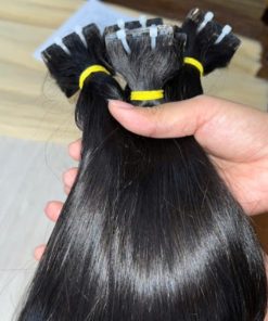Natural Straight Tape in Hair Extensions Dark Black Color