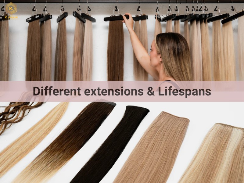 The Lifespans of Different hair extension types