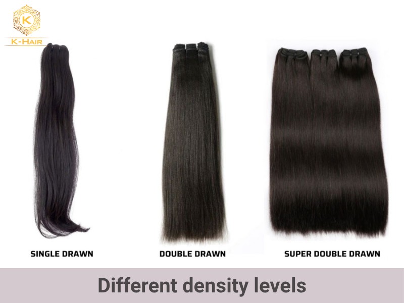 Single Drawn, Double Drawn, and Super Double Drawn hair