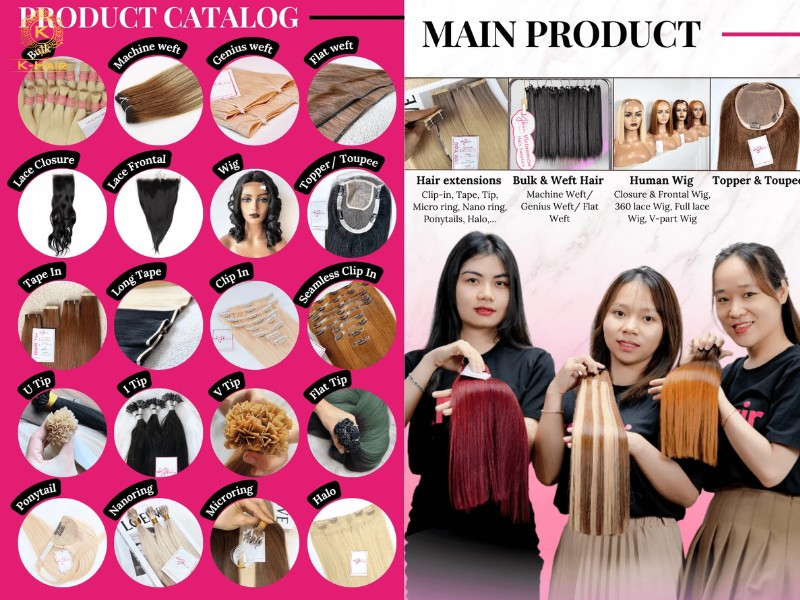Kfhair’s product catalogue
