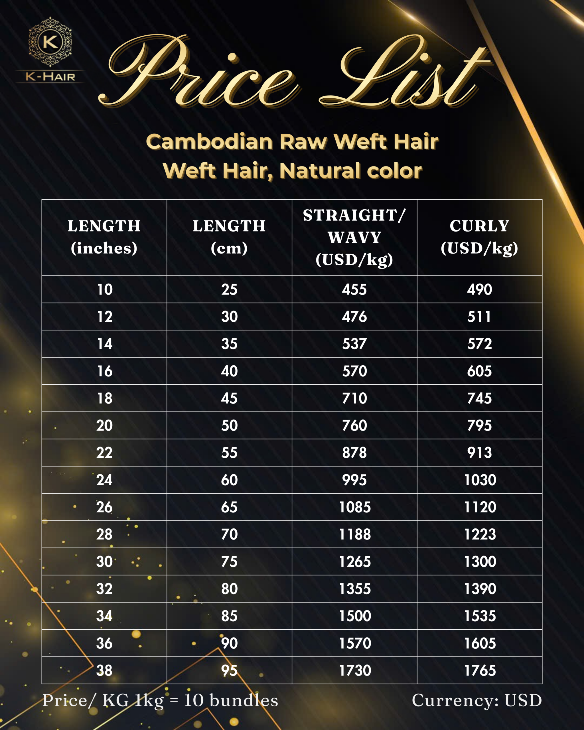 Weave Hair Extensions Pros and Cons: The Ultimate Guide 10 K-Hair's price list for Cambodian raw weft hair