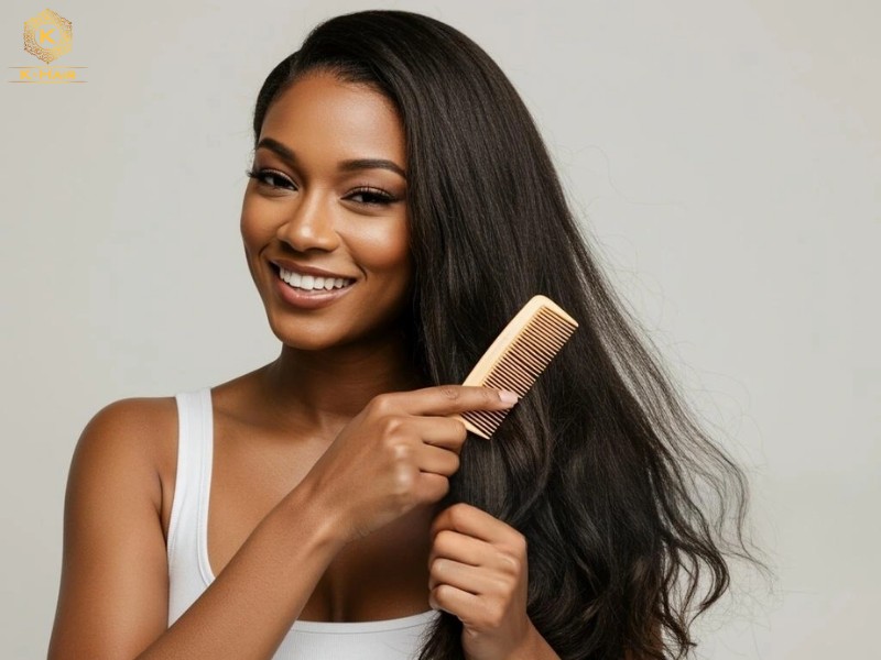 Trendy hairstyle with Yaki hair